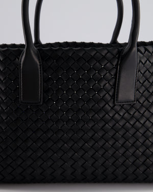 Bottega Veneta Black Small Intreccio Leather Tote Bag in Lambskin Leather with Gold Hardware RRP £6,090