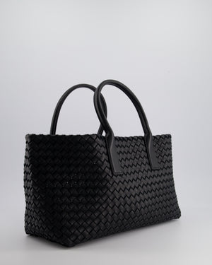 Bottega Veneta Black Small Intreccio Leather Tote Bag in Lambskin Leather with Gold Hardware RRP £6,090