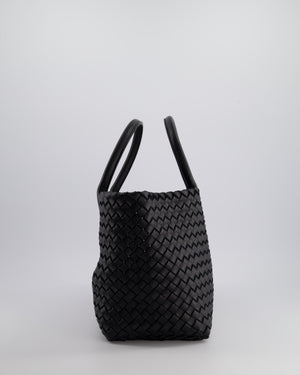 Bottega Veneta Black Small Intreccio Leather Tote Bag in Lambskin Leather with Gold Hardware RRP £6,090