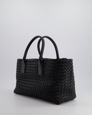 Bottega Veneta Black Small Intreccio Leather Tote Bag in Lambskin Leather with Gold Hardware RRP £6,090