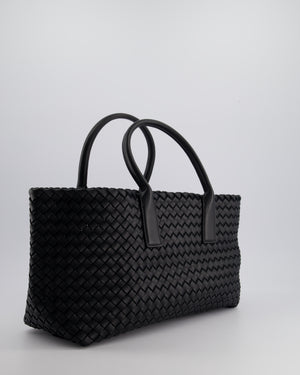 Bottega Veneta Black Small Intreccio Leather Tote Bag in Lambskin Leather with Gold Hardware RRP £6,090