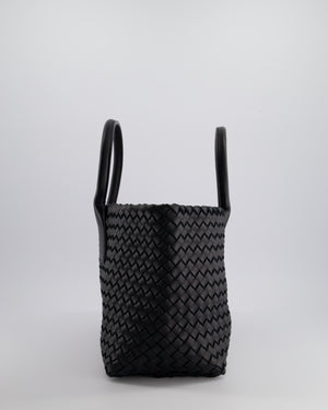 Bottega Veneta Black Small Intreccio Leather Tote Bag in Lambskin Leather with Gold Hardware RRP £6,090