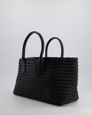 Bottega Veneta Black Small Intreccio Leather Tote Bag in Lambskin Leather with Gold Hardware RRP £6,090