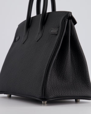 Hermès Birkin 25cm Bag Retourne in Black Togo Leather with Palladium Hardware