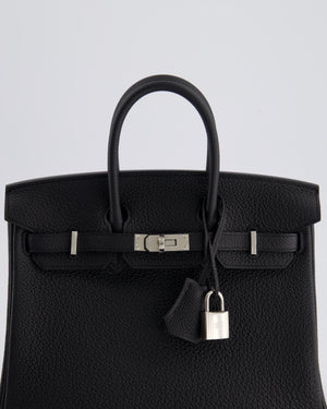 Hermès Birkin 25cm Bag Retourne in Black Togo Leather with Palladium Hardware