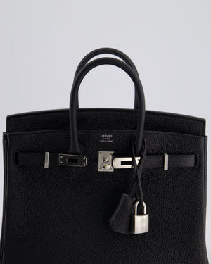 Hermès Birkin 25cm Bag Retourne in Black Togo Leather with Palladium Hardware