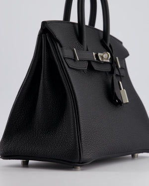 Hermès Birkin 25cm Bag Retourne in Black Togo Leather with Palladium Hardware