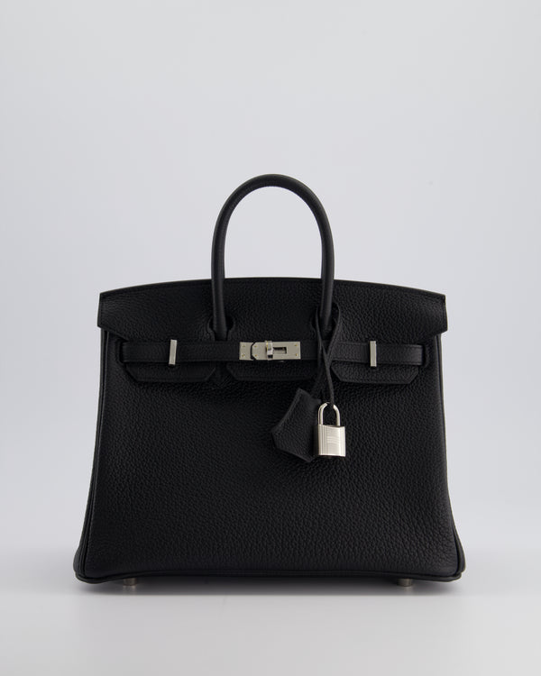 Hermès Birkin 25cm Bag Retourne in Black Togo Leather with Palladium Hardware