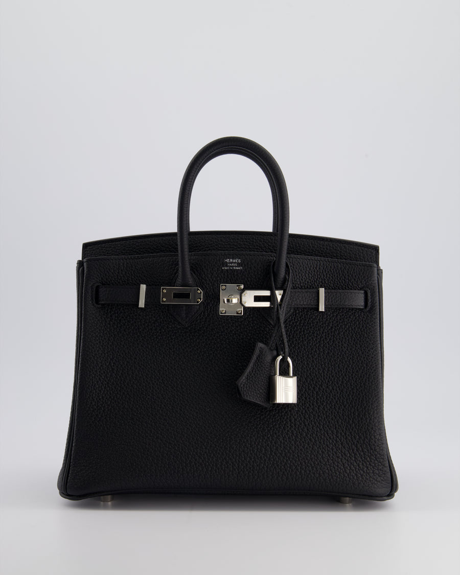 Hermès Birkin 25cm Bag Retourne in Black Togo Leather with Palladium Hardware