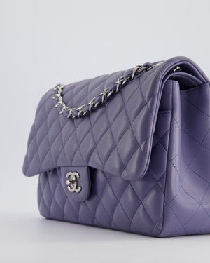 Chanel Lavender Jumbo Double Flap Bag in Lambskin with Silver Hardware