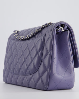 Chanel Lavender Jumbo Double Flap Bag in Lambskin with Silver Hardware