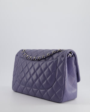 Chanel Lavender Jumbo Double Flap Bag in Lambskin with Silver Hardware