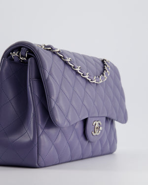 Chanel Lavender Jumbo Double Flap Bag in Lambskin with Silver Hardware