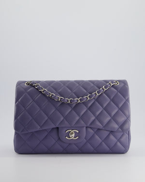 Chanel Lavender Jumbo Double Flap Bag in Lambskin with Silver Hardware