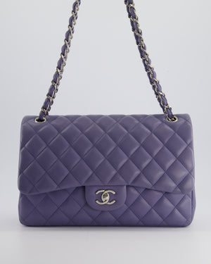 Chanel Lavender Jumbo Double Flap Bag in Lambskin with Silver Hardware