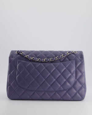 Chanel Lavender Jumbo Double Flap Bag in Lambskin with Silver Hardware