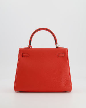 Hermès Kelly 25cm Retourne Bag in Capucine Togo Leather with Palladium Hardware