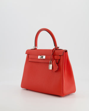 Hermès Kelly 25cm Retourne Bag in Capucine Togo Leather with Palladium Hardware