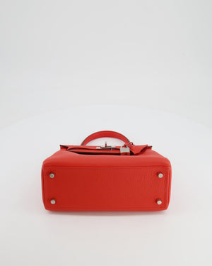 Hermès Kelly 25cm Retourne Bag in Capucine Togo Leather with Palladium Hardware