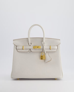 *RARE* Hermès Birkin Retourne 25cm Bag in Gris Pale Togo Leather with Gold Hardware