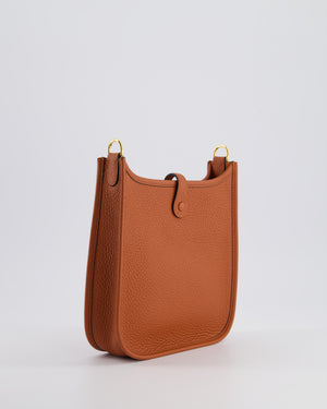 *HOT COLOUR* Hermès Mini Evelyne Bag in Cuivre Clemence Leather with Gold Hardware