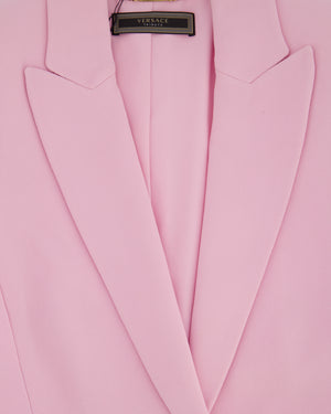 Versace Pink Longline Blazer with Medusa Head Button Details Size IT 42 (UK 10)