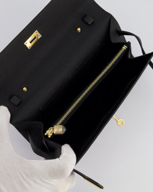 *RARE* Hermès Kelly To Go Bag in Black Epsom Leather with Gold Hardware