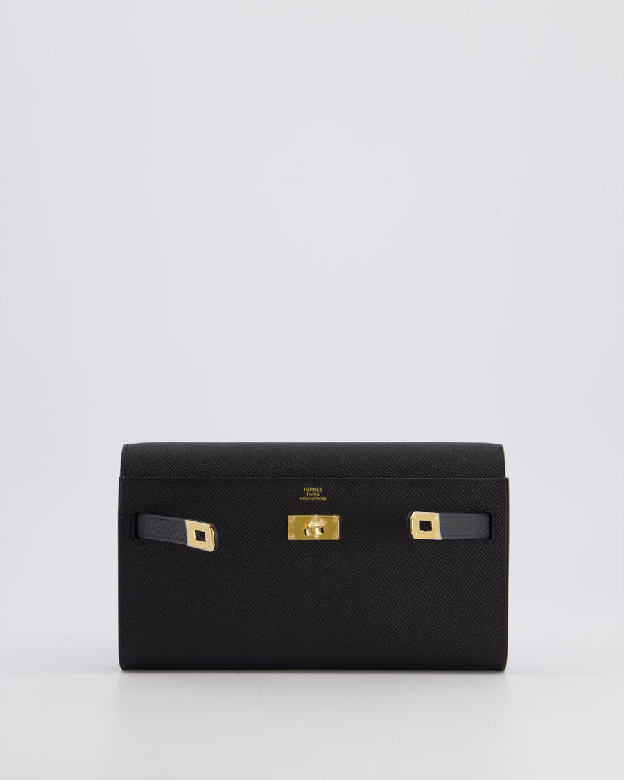 *RARE* Hermès Kelly To Go Bag in Black Epsom Leather with Gold Hardware