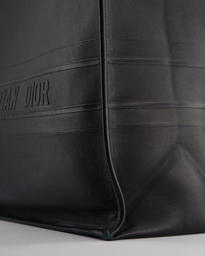 Christian Dior Black Large Book Tote in Calfskin Leather