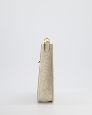 Hermès Mini Evelyne Bag in Beton Clemence Leather with Gold Hardware