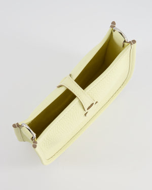 Hermès Mini Evelyne Bag in Jaune Milton Clemence Leather with Palladium Hardware