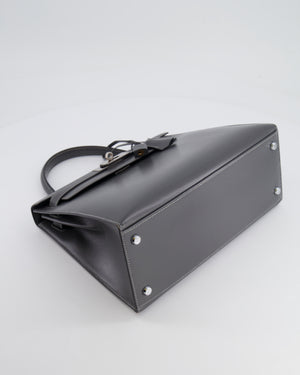 *RARE* Hermès Vintage Kelly 28cm Bag in Graphite Box Leather with Palladium Hardware