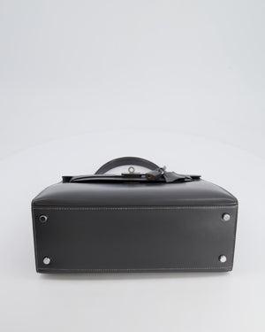 *RARE* Hermès Vintage Kelly 28cm Bag in Graphite Box Leather with Palladium Hardware