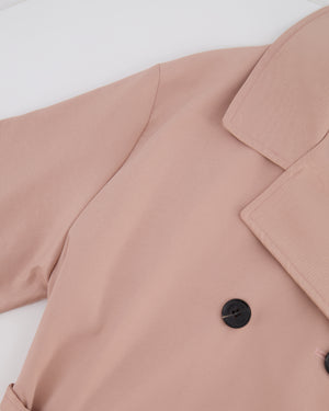 Christian Dior Light Pink Belted Trench Coat with Dior Oblique Lining Size FR 36 (UK 8)