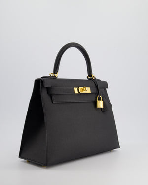 *HOT* Hermès Kelly 28cm Replica Jewelry
 Bag in Black Epsom Leather with Gold Hardware