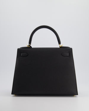 *HOT* Hermès Kelly 28cm Replica Jewelry
 Bag in Black Epsom Leather with Gold Hardware