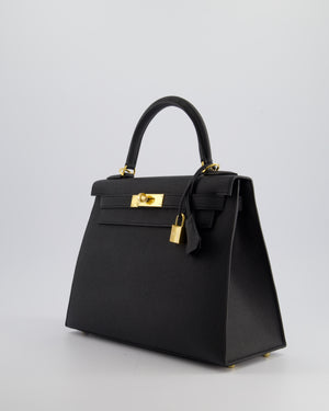 *HOT* Hermès Kelly 28cm Replica Jewelry
 Bag in Black Epsom Leather with Gold Hardware