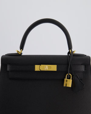 *HOT* Hermès Kelly 28cm Replica Jewelry
 Bag in Black Epsom Leather with Gold Hardware