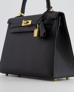 *HOLY GRAIL* Hermès Kelly 25cm Replica Jewelry
 Bag in Black Epsom Leather with Gold Hardware