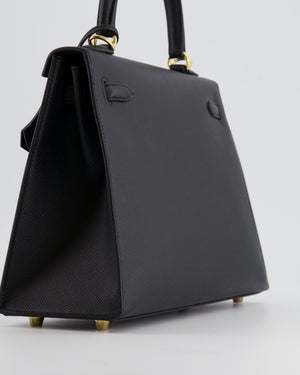 *HOLY GRAIL* Hermès Kelly 25cm Replica Jewelry
 Bag in Black Epsom Leather with Gold Hardware