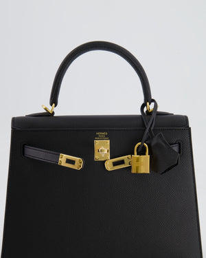 *HOLY GRAIL* Hermès Kelly 25cm Replica Jewelry
 Bag in Black Epsom Leather with Gold Hardware