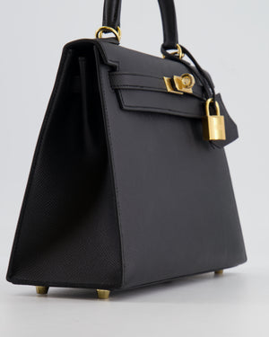 *HOLY GRAIL* Hermès Kelly 25cm Replica Jewelry
 Bag in Black Epsom Leather with Gold Hardware