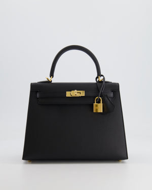 *HOLY GRAIL* Hermès Kelly 25cm Replica Jewelry
 Bag in Black Epsom Leather with Gold Hardware