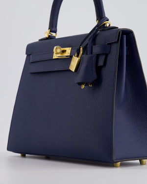 *HOLY GRAIL* Hermès Kelly 25cm Replica Jewelry
 Bag Bleu Navy Epsom Leather with Gold Hardware