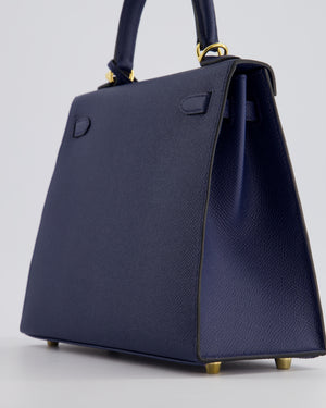 *HOLY GRAIL* Hermès Kelly 25cm Replica Jewelry
 Bag Bleu Navy Epsom Leather with Gold Hardware