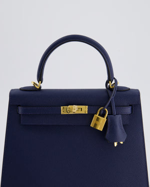 *HOLY GRAIL* Hermès Kelly 25cm Replica Jewelry
 Bag Bleu Navy Epsom Leather with Gold Hardware