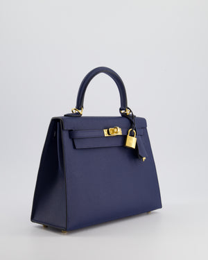 *HOLY GRAIL* Hermès Kelly 25cm Replica Jewelry
 Bag Bleu Navy Epsom Leather with Gold Hardware