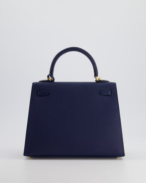 *HOLY GRAIL* Hermès Kelly 25cm Replica Jewelry
 Bag Bleu Navy Epsom Leather with Gold Hardware