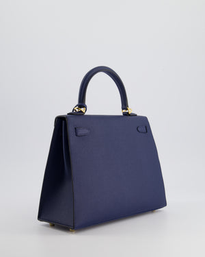 *HOLY GRAIL* Hermès Kelly 25cm Replica Jewelry
 Bag Bleu Navy Epsom Leather with Gold Hardware