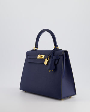 *HOLY GRAIL* Hermès Kelly 25cm Replica Jewelry
 Bag Bleu Navy Epsom Leather with Gold Hardware